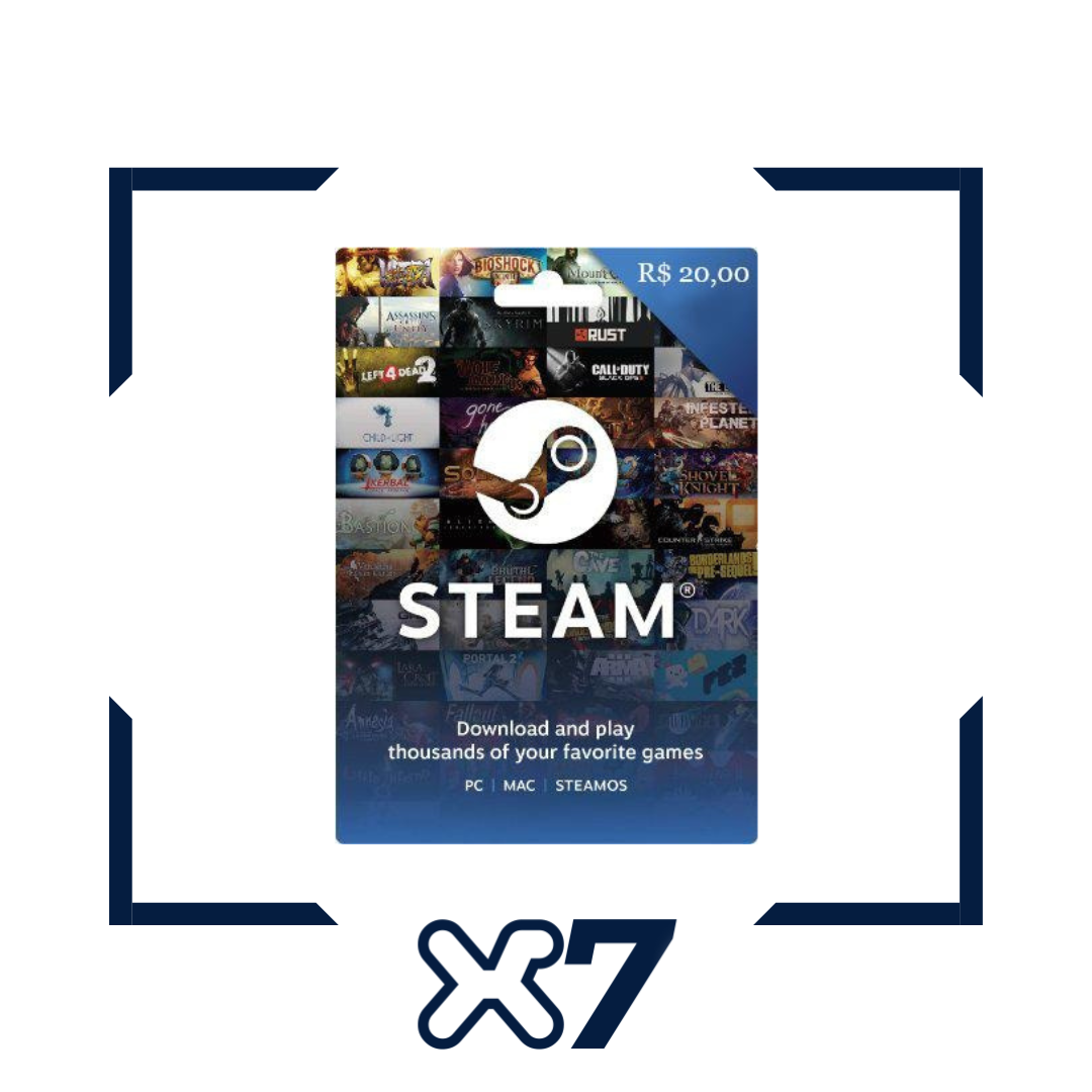 Steam Wallet Key - R$ 20,00