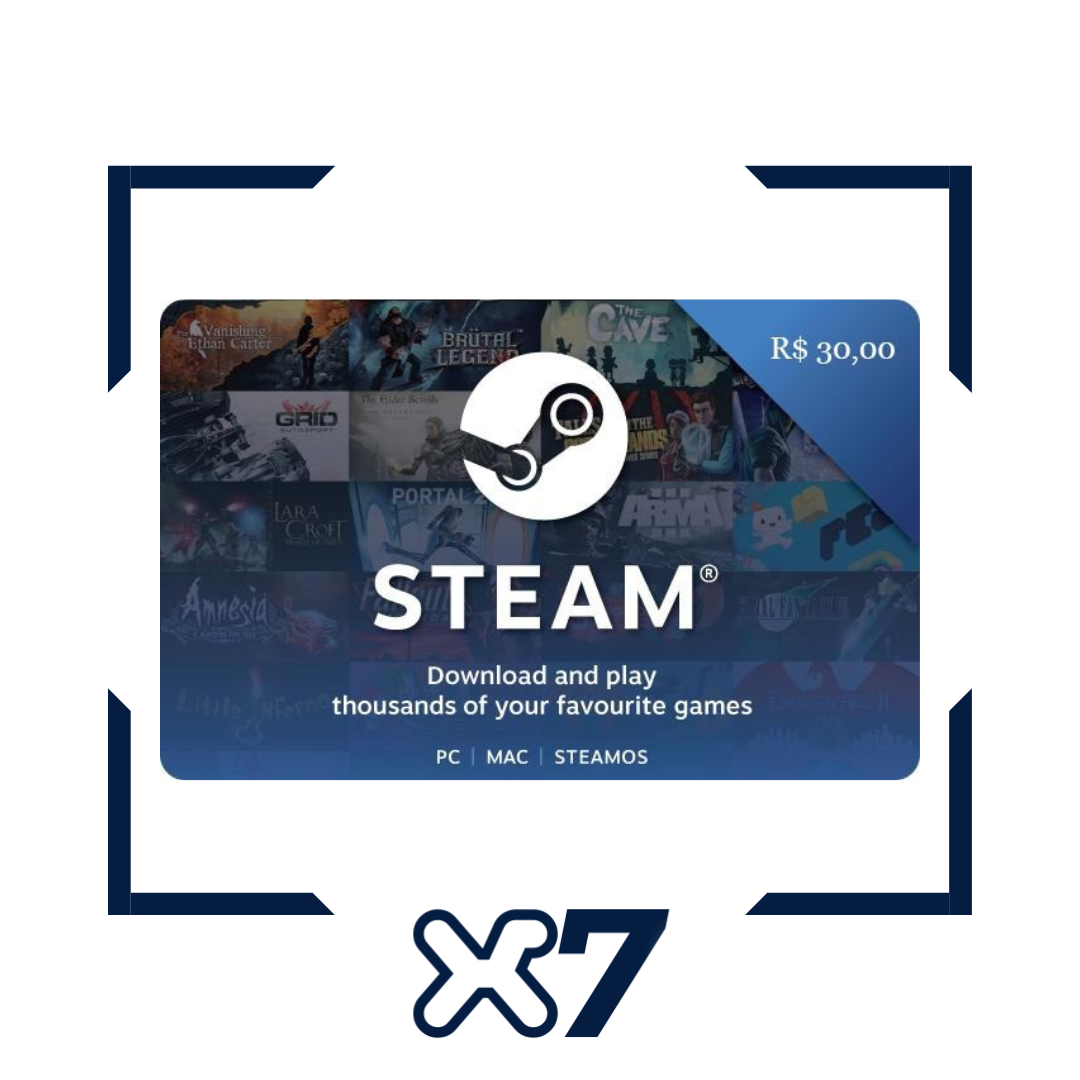 Steam Wallet Key - R$ 30,00